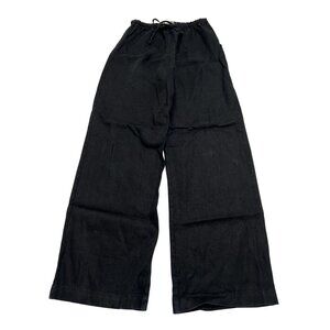 Reformation Olina Linen Pant in Black